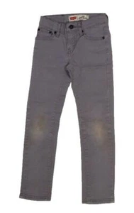 Levis 510 Girls Gray Super Skinny Fit Denim Jeans Cotton Stretch Blend 8 Reg - Picture 1 of 8