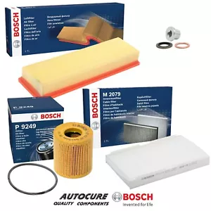 FOR PEUGEOT 1007 1.4 PETROL MK1 2005-2009 BOSCH OIL AIR CABIN FILTER SERVICE KIT - Imagen 1 de 1