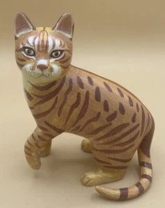 Pegatina Original Vintage Enesco Tyber Cat Naranja Rayas Gato Tabby 1997 - Imagen 1 de 5
