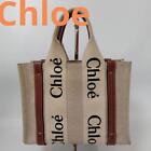 Authentische Chloe charmante Handtasche Logo Linie Handheld Leder Damen aus Japan