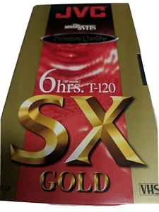 JVC T-120 SX Gold Premium Quality VHS Blank Tape New Sealed. SX. 6 hrs. EP Mode - Imagen 1 de 3