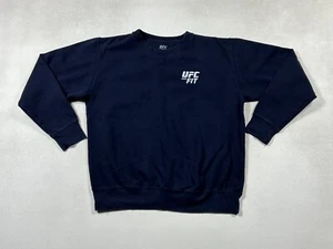 UFC Gym Sweatshirt Men's SZ L Blue Long Sleeve Crew Neck Push Harder Dig Deeper - Picture 1 of 8