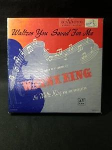 VTG Wayne KING Orchestra RCA Victor 45 RPM Waltzes you saved for me Box Set - Foto 1 di 8