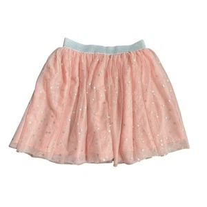 Gap Kids Pink Silver Stars Glitter Sparkly Waist Ballerina Skirt Girls Size 8 - Picture 1 of 6