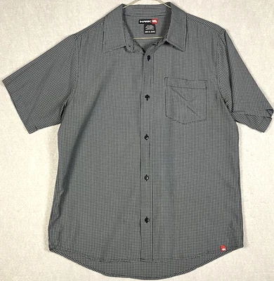 Camisa de manga corta con botones a cuadros de popelina negra Tony Hawk para niños XL (18-20) #2591 Foto 1 de 4