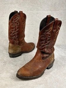 Double H Work West Boots Men’s Sz 9.5 EE Dark Brown Leather Cowboy/western 3710 - Picture 1 of 7