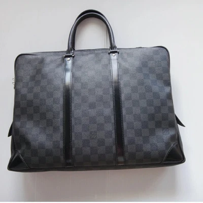 Bolso de Mano Louis Vuitton Para Hombre Porte Documents Viaje Damier Grafito Para Hombre Negocios Foto 1 de 4