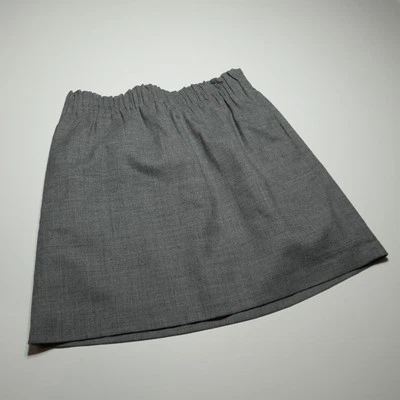 J. Crew A-Line Mini Skirt Size 8 Heather Gray Wool-Mix Preppy Paperbag Waistband - Image 1 of 4