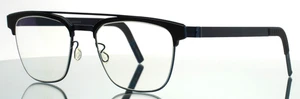 LINDBERG Strip 9832 Col U13 Black Navy Mens Aviator Eyeglasses 50-19-135 B:40 - Picture 1 of 15