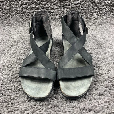 Sandalia de corcho NAOT Rianna para mujer EU 40 US 9-9.5 cuero carbón tiras gladiador Foto 1 de 4