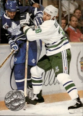 1991-92 Pro Set Platinum #176 Marc Bergevin Hartford Whalers - Image 1 of 2