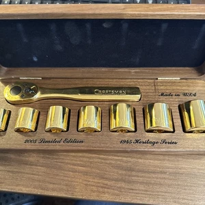 Craftsman Gold plated Ratchet Socket set 1945 2005 Heritage series USA - Rare - Bild 1 von 7