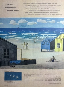 De Beers Consolidated Mines diamonds Forever Honeymoon Shore Vintage Print Ad 1951 - Bild 1 von 1