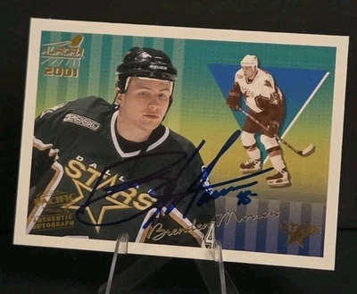 2001-02 Pacific Aurora #46 Brenden Morrow Authentic Autograph Auto NHL Card - Image 1 of 2