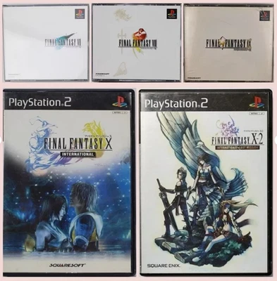 Final Fantasy VII VIII IX X X-2 International Set FF 7 8 9 10 Lot 5 PS1 PS2 Sony - Image 1 of 4