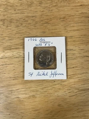 1966 Jefferson Nickel coin with "FS" - Image 1 of 2