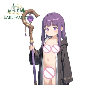 EARLFAMILY Fern Gawr Gura Pegatina Coche Caravana Laptop Anime Coche Puerta Baúl Calcomanía Foto 1 de 4