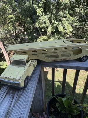Vintage Tonka Motor Transport Car Carrier Truck – Pressed Steel - Image 1 of 4