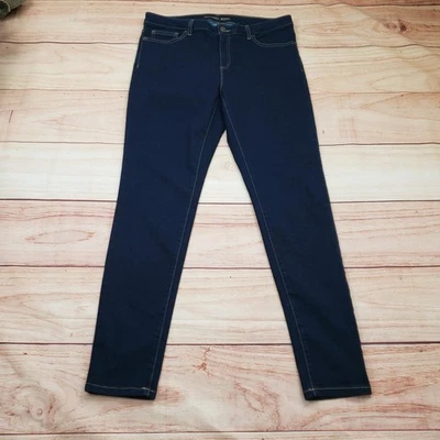 Pantalones de mezclilla Michael Kors para mujer 10 azul lavado oscuro Izzy ajustados elásticos Foto 1 de 4