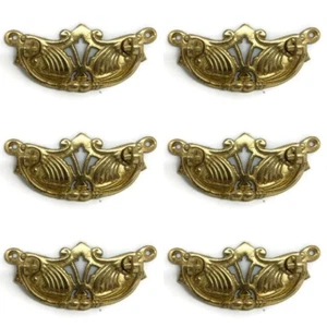 6 heavy handle polished pull solid brass heavy old A4 watson style drawer 8cm B - Picture 1 of 4