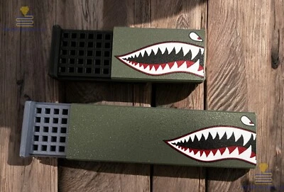 P-40 Warhawk Shark Teeth Logo Sliding Ammo Storage Box Case - Handgun Calibers - Image 1 of 4