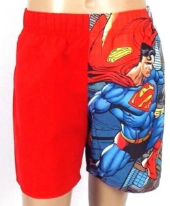 SUPERMAN 110 116 BADESHORTS BADEHOSE INNENSLIP ROT HOSE SCHWIMMHOSE BADEMODE - Bild 1 von 13