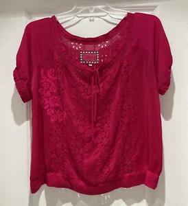🌺Lovely Johnny Was S  Embroidered Eyelet Top EUC - Picture 1 of 6