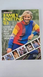 Woman's Day Family Knitting 1983 Vintage Pattern Book 1980's, 60 Designs All Age - Picture 1 of 24