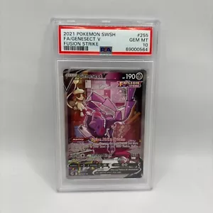 PSA 10 - Genesect V 255/264 Arte Alternativo - SWSH Fusion Strike - Juego de cartas coleccionables Pokémon - Imagen 1 de 2