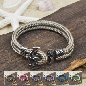 ❦ Armband LASSE | Segeltau | 5 mm | Anker | Slider | Knebelverschluss | 01 ❦ - Bild 1 von 9
