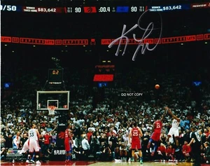 KAWHI LEONARD - TORONTO RAPTORS - LAST SECOND WIN Signed 8x10 Reprint Photo !! - Picture 1 of 1