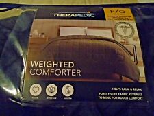 Therapedic® Quilted 16 lb. Weighted Navy Blue Full/Queen Comforter 
