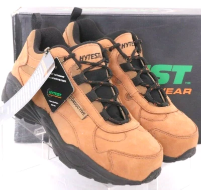 NUEVO Hytest 17046 Botas Puntera de Acero Zapatos Conductores de Cuero Marrón Para Mujer EE. UU. 6 M Foto 1 de 4