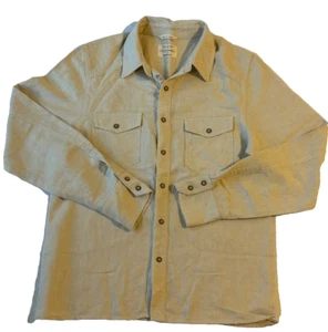 Rag & Bone Tailored Workwear Men's L large Linen Cotton Flap Pockets Snap Button - Picture 1 of 9
