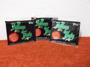 NUEVAS TARJETAS COLECCIONABLES "ADDAMS FAMILY (PELÍCULA)... 3 PAQUETES DE 8 CARTAS SIN ABRIR 1 PEGATINA - Imagen 1 de 2