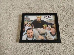 Michigan Wolverines Lloyd Carr Autographed 8x10 Photo Carried Off Field Team COA - Picture 1 of 6