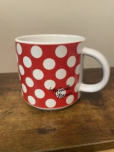 Disney Minnie Mouse Coffee Mug Red And White With Polka Dots - Picture 1 of 5