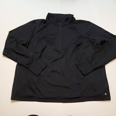 Xersion Semi Fit 1/4 Zip Black Pullover Sweatshirt Women’s 2X Excellent Cond • 9.03€