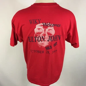 Rare Vintage 90s Elton John Live in Concert Sold Out 1997 T Shirt Evansville IN - Picture 1 of 6