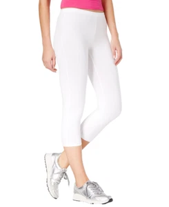 Hue White SZ S Pull On Soft 95% Cotton Capri Leggings U17981 Missing Packaging - Picture 1 of 3