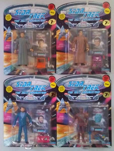 Playmates Star Trek Action Figures - 4 Ersatz Aliens (Data/Picard/Riker/LaForge) - Picture 1 of 7