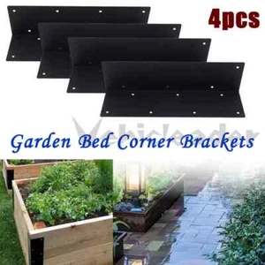4x Raised Bed Corner Brackets Metal Garden Vegetable Planter Fixing Connection - Picture 1 of 11