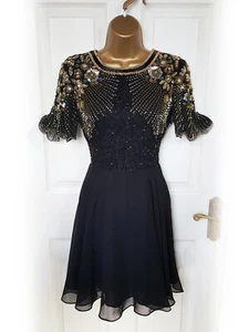 VIRGOS LOUNGE Black & Colourful Sequin Embellished Mini Dress, size 8 - BNWT - Picture 1 of 7