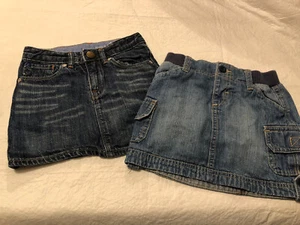 Lot of 2 girls denim skirts size 4 baby gap & Old Navy - Picture 1 of 7