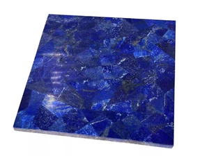 Blue Lapis Lazuli Coffee Table Random Mosaic Stone Outdoor & Indoor Furniture - Picture 1 of 9