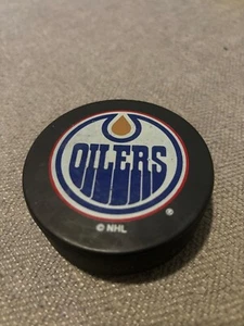 Vintage Edmonton Oilers NHL Official Hockey Game Puck - Picture 1 of 3