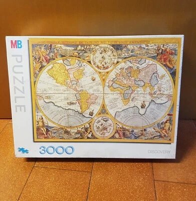 Raro Puzzle 3000 Pz. Carta geografica antica Vintage 1994 Hasbro MB Completo - Immagine 1 di 4