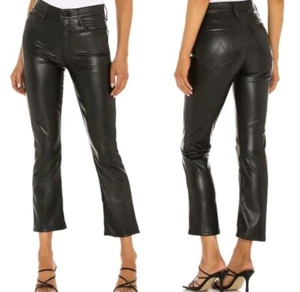 Ladies Mother The Insider Ankle Faux Leather Jeans In Faux Show Black Size 30 - Bild 1 von 15