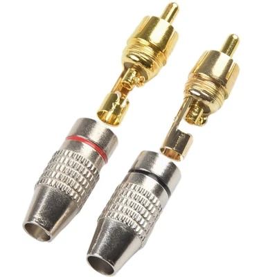 Gold Plated Adapter Connectors 42 * 11mm Audio Metal Pro Repair Hot New - Image 1 of 4