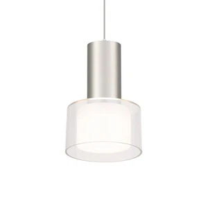 WAC Twist-N-Lite 1Lt LED Torch Pendant, Nickel/Clear/White - PD-250905-CS-BN - Picture 1 of 1